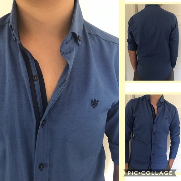 Men's Long Sleeves Casual Slim Fit Dress Shirt - Picture 3 of 7